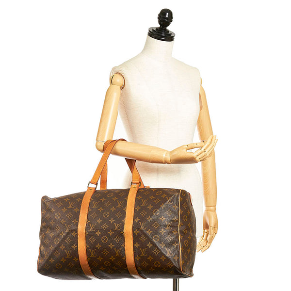 ルイ ヴィトン モノグラム サックスープル45 ボストンバッグ M41624 ブラウン PVC レザー レディース LOUIS VUITTON 【中古】