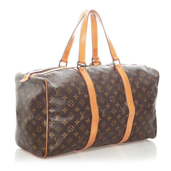 ルイ ヴィトン モノグラム サックスープル45 ボストンバッグ M41624 ブラウン PVC レザー レディース LOUIS VUITTON 【中古】