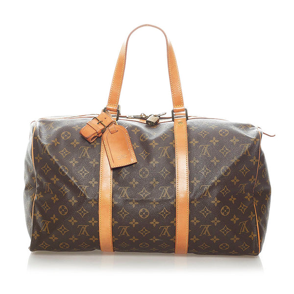 ルイ ヴィトン モノグラム サックスープル45 ボストンバッグ M41624 ブラウン PVC レザー レディース LOUIS VUITTON 【中古】