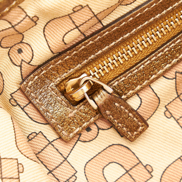 グッチ GGキャンバス シェリーライン トートバッグ ショルダーバッグ 137396 ベージュ ゴールド キャンバス レディース GUCCI 【中古】