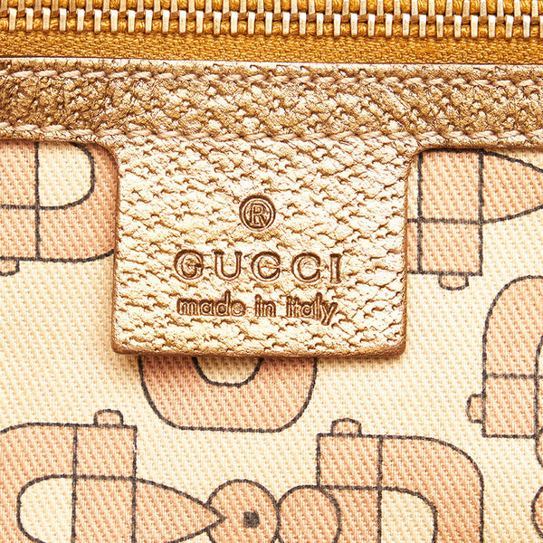 グッチ GGキャンバス シェリーライン トートバッグ ショルダーバッグ 137396 ベージュ ゴールド キャンバス レディース GUCCI 【中古】