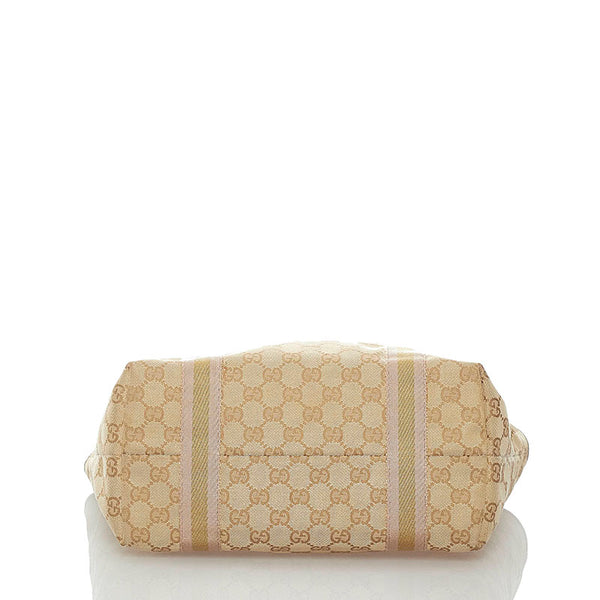 グッチ GGキャンバス シェリーライン トートバッグ ショルダーバッグ 137396 ベージュ ゴールド キャンバス レディース GUCCI 【中古】