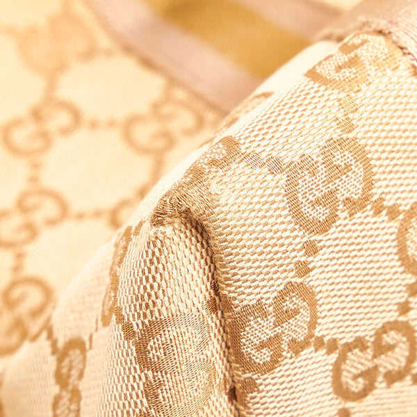 グッチ GGキャンバス シェリーライン トートバッグ ショルダーバッグ 137396 ベージュ ゴールド キャンバス レディース GUCCI 【中古】