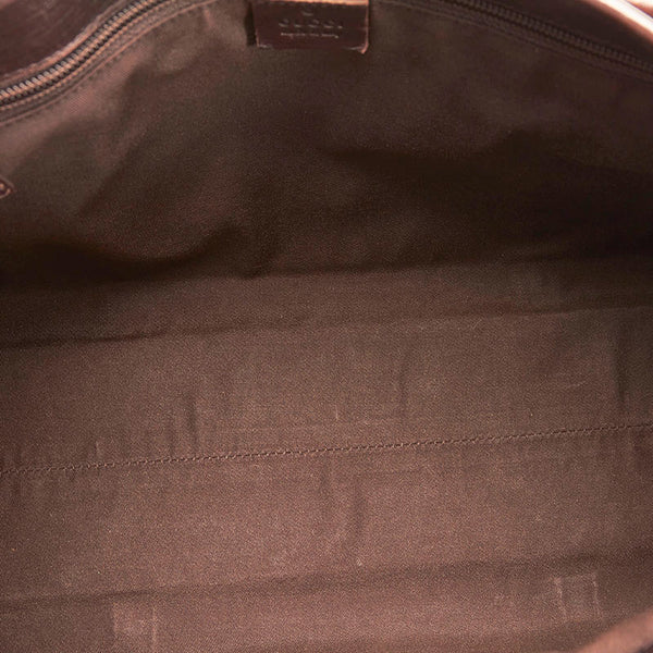 グッチ GGスプリーム ハンドバッグ トートバッグ 114595 ベージュ ブラウン PVC レザー レディース GUCCI 【中古】