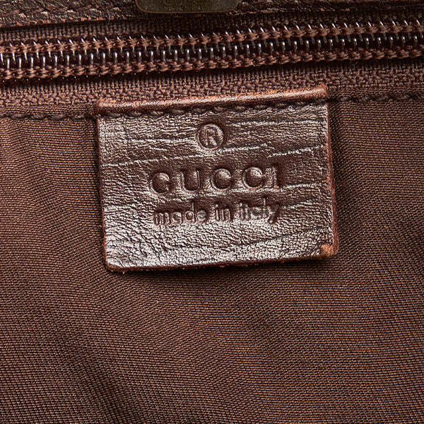 グッチ GGスプリーム ハンドバッグ トートバッグ 114595 ベージュ ブラウン PVC レザー レディース GUCCI 【中古】