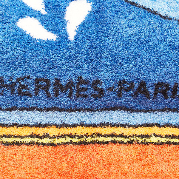 エルメス ビーチタオル マルチカラー コットン メンズ HERMES 【中古】