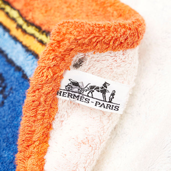 エルメス ビーチタオル マルチカラー コットン メンズ HERMES 【中古】