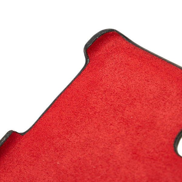 クリスチャンルブタン ルビフォン スタッズ  iphoneXケース スマホケース ブラック レザー プラスチック レディース Christian Louboutin 【中古】