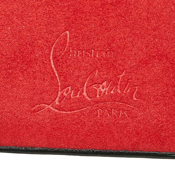 クリスチャンルブタン ルビフォン スタッズ  iphoneXケース スマホケース ブラック レザー プラスチック レディース Christian Louboutin 【中古】