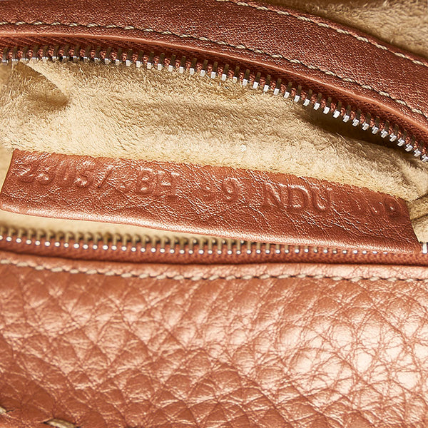 フェンディ セレリア ハンドバッグ トートバッグ メタリック ピンク レザー レディース FENDI 【中古】