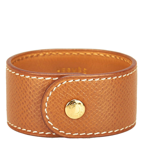 エルメス メドール ブレスレット ブラウン レザー レディース HERMES 【中古】