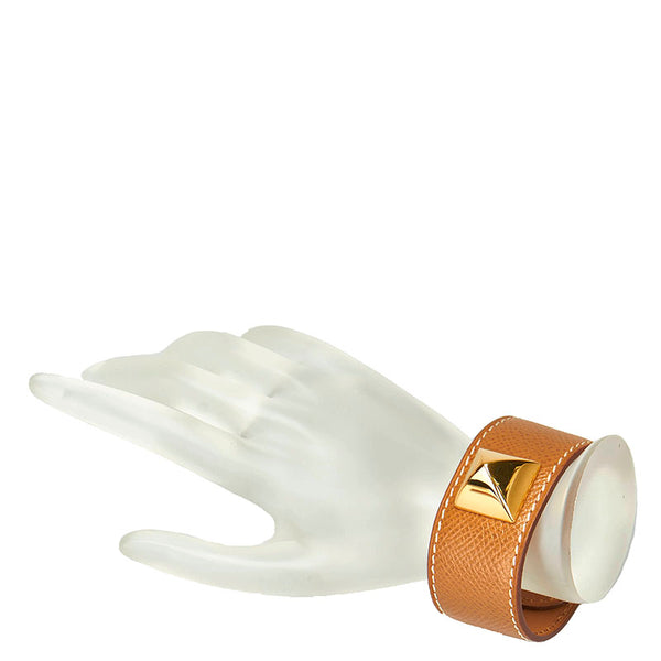 エルメス メドール ブレスレット ブラウン レザー レディース HERMES 【中古】