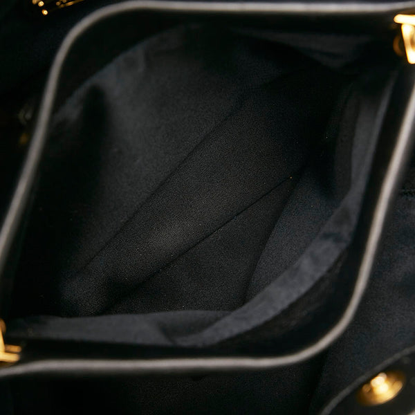 ミュウミュウ スタッズ ハンドバッグ ショルダーバッグ 2WAY ブラック レザー レディース MIUMIU 【中古】