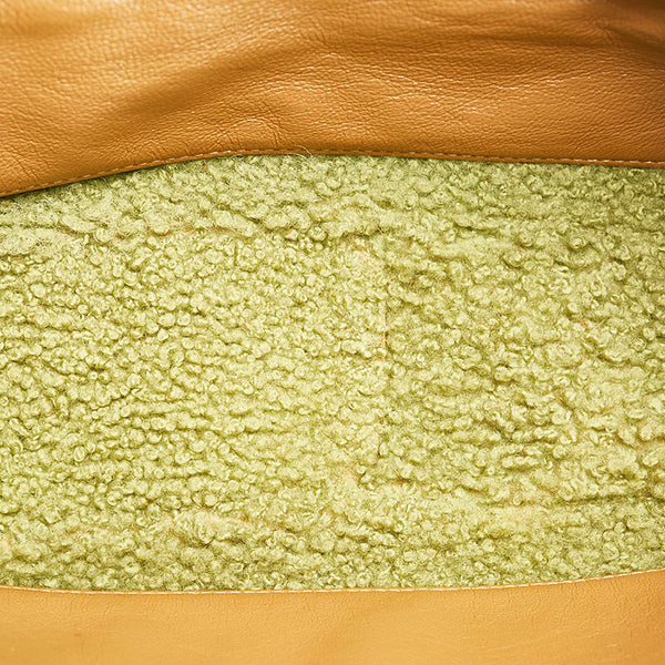 シャネル ココマーク ムートントート ハンドバッグ トートバッグ ベージュ グリーン ムートン レディース CHANEL 【中古】