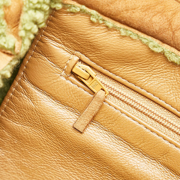 シャネル ココマーク ムートントート ハンドバッグ トートバッグ ベージュ グリーン ムートン レディース CHANEL 【中古】