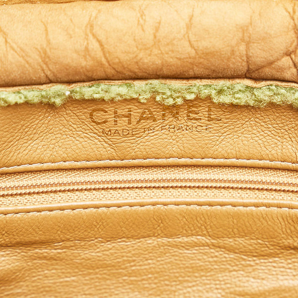 シャネル ココマーク ムートントート ハンドバッグ トートバッグ ベージュ グリーン ムートン レディース CHANEL 【中古】