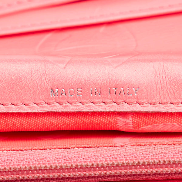 シャネル カンボンライン 長財布 ブラック ラムスキン エナメル レディース CHANEL 【中古】