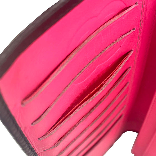 シャネル カンボンライン 長財布 ブラック ラムスキン エナメル レディース CHANEL 【中古】