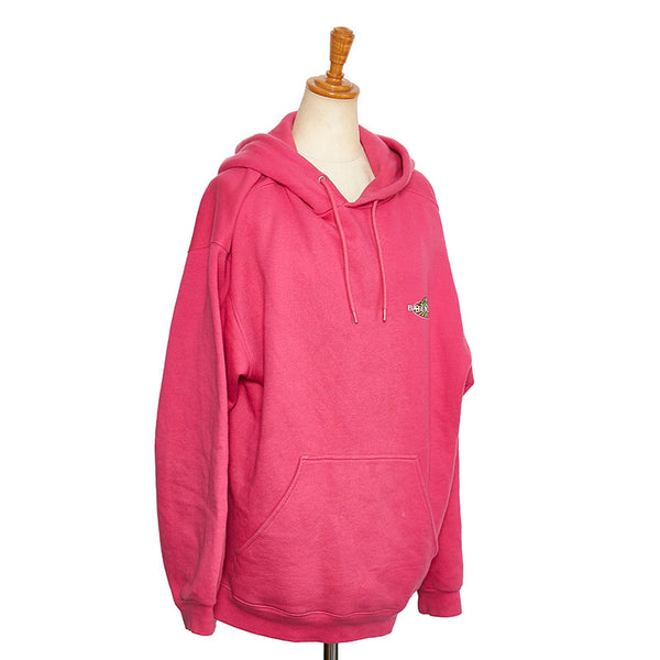 バレンシアガ ボンジュールロゴ プルオーバー パーカー ピンク コットン メンズ BALENCIAGA 【中古】
