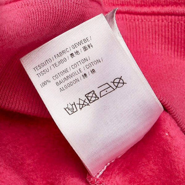 バレンシアガ ボンジュールロゴ プルオーバー パーカー ピンク コットン メンズ BALENCIAGA 【中古】