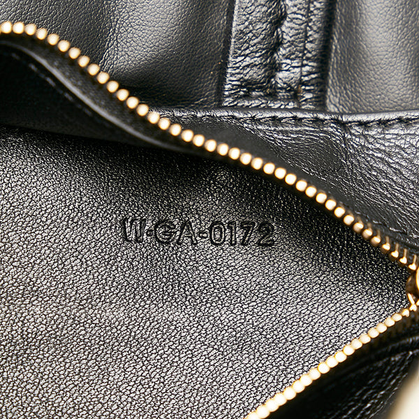 セリーヌ ホリゾンタルカバ ハンドバッグ ホワイト ブラック レザー ボア レディース CELINE 【中古】