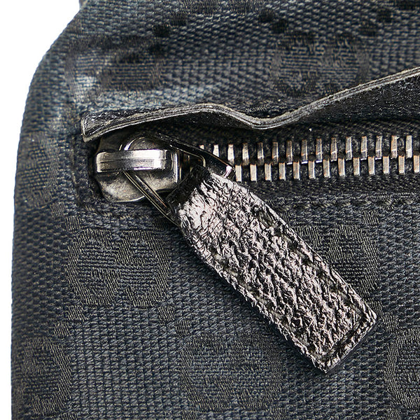 グッチ GGキャンバス ボディバッグ ウエストバッグ 28566 ブラック キャンバス レザー レディース GUCCI 【中古】