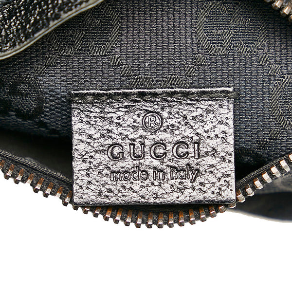 グッチ GGキャンバス ボディバッグ ウエストバッグ 28566 ブラック キャンバス レザー レディース GUCCI 【中古】