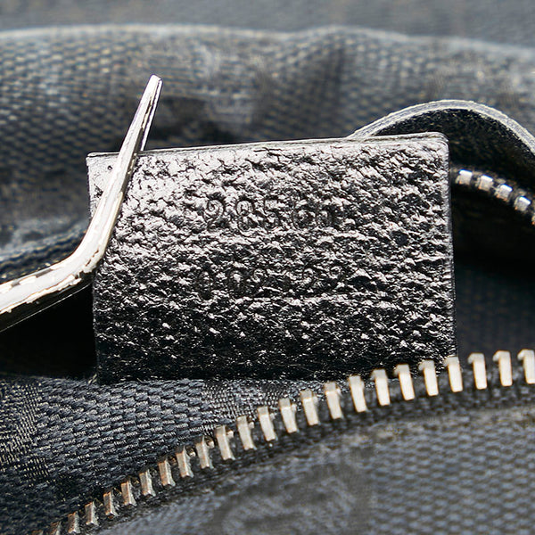 グッチ GGキャンバス ボディバッグ ウエストバッグ 28566 ブラック キャンバス レザー レディース GUCCI 【中古】