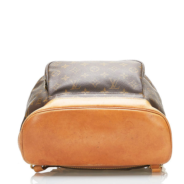 ルイ ヴィトン モノグラム モンスリGM リュック バックパック M51135 ブラウン PVC レザー レディース LOUIS VUITTON 【中古】