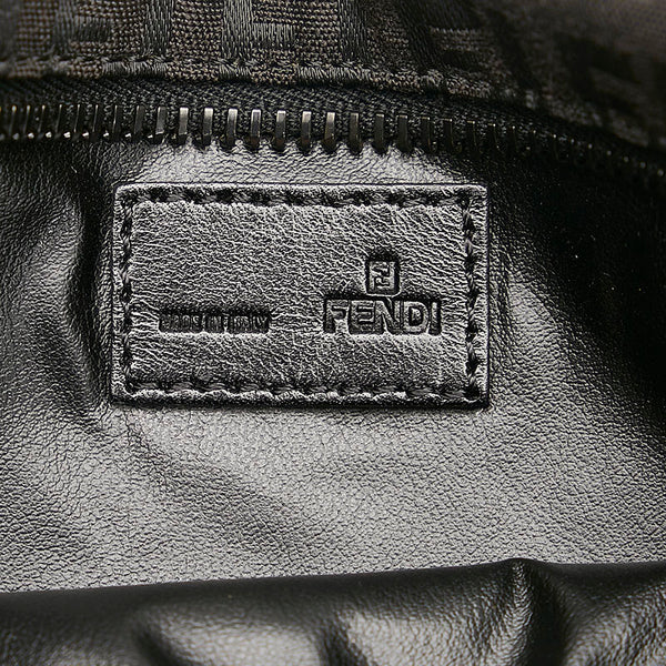 フェンディ ズッキーノ 斜め掛け ショルダーバッグ 8BR320 ブラック キャンバス レザー レディース FENDI 【中古】