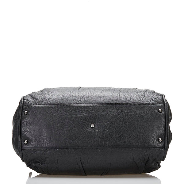 シャネル ココマーク ハンドバッグ ボストンバッグ ブラック レザー レディース CHANEL 【中古】