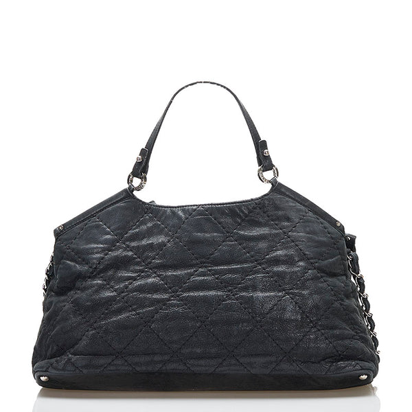 シャネル ココマーク ワイルドステッチ トートバッグ チェーン ショルダーバッグ 2WAY ブラック レザー レディース CHANEL 【中古】