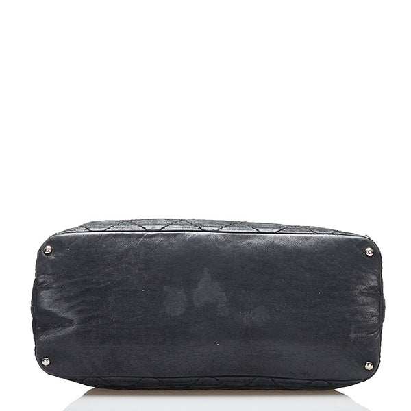 シャネル ココマーク ワイルドステッチ トートバッグ チェーン ショルダーバッグ 2WAY ブラック レザー レディース CHANEL 【中古】