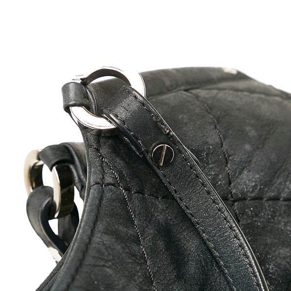 シャネル ココマーク ワイルドステッチ トートバッグ チェーン ショルダーバッグ 2WAY ブラック レザー レディース CHANEL 【中古】