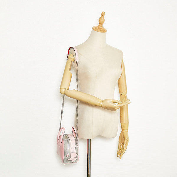 クリスチャンルブタン SEA SEX AND SUN ミニハンドバッグ ショルダーバッグ 2WAY ピンク レザー レディース Christian Louboutin 【中古】