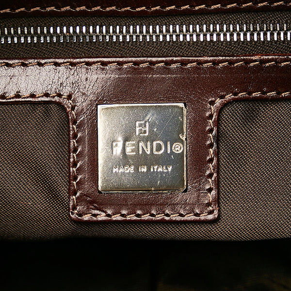 フェンディ マンマバケット ワンショルダーバッグ ハンドバッグ ブラウン ハラコ レザー レディース FENDI 【中古】