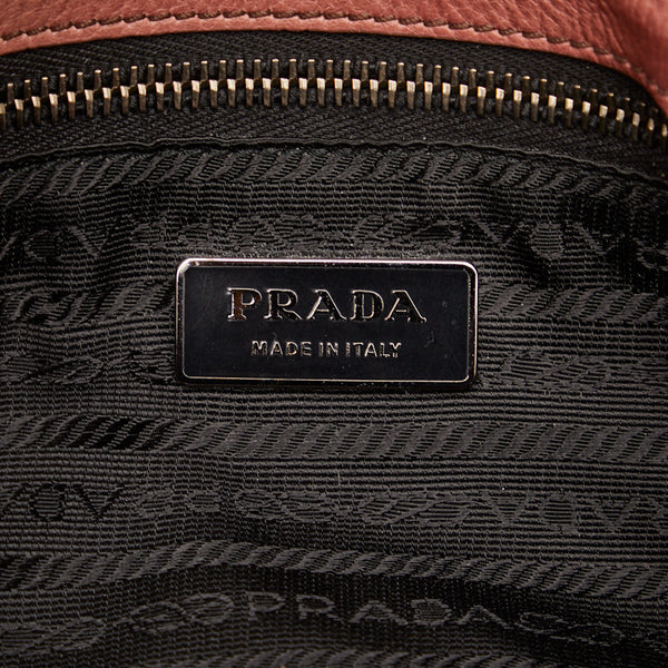 プラダ シルバー金具 ハンドバッグ ワンショルダーバッグ ピンク レザー レディース PRADA 【中古】