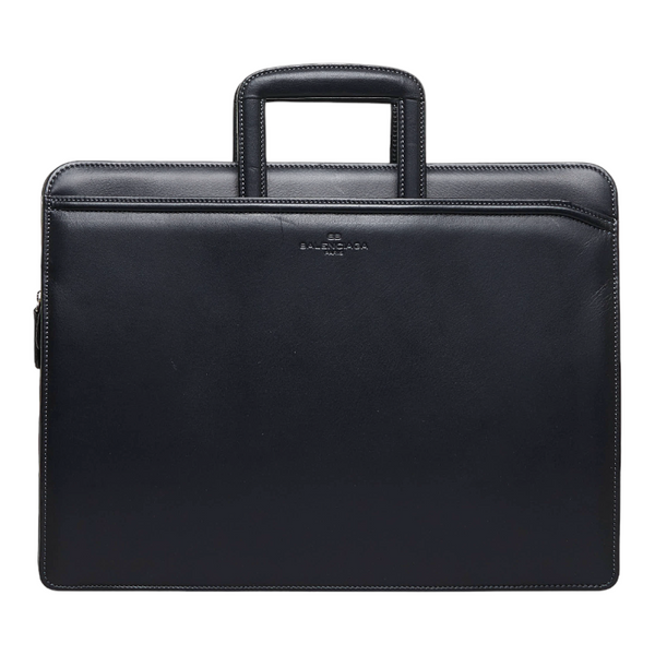 バレンシアガ BB ビジネスバッグ ブリーフケース 書類バッグ 7180601 ブラック レザー レディース BALENCIAGA 【中古】