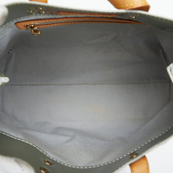 ルイ ヴィトン モノグラム ヴェルニ リードPM ハンドバッグ M91145 グリ シルバー パテントレザー レディース LOUIS VUITTON 【中古】