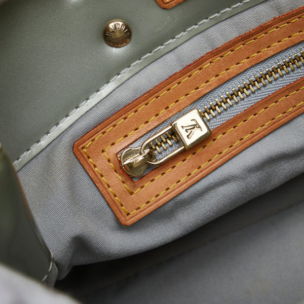 ルイ ヴィトン モノグラム ヴェルニ リードPM ハンドバッグ M91145 グリ シルバー パテントレザー レディース LOUIS VUITTON 【中古】