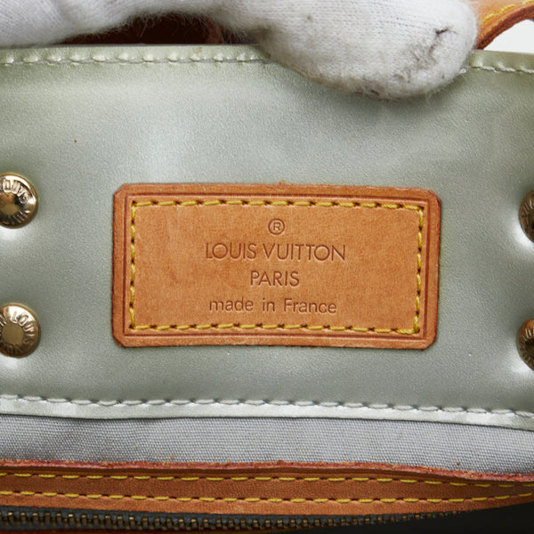ルイ ヴィトン モノグラム ヴェルニ リードPM ハンドバッグ M91145 グリ シルバー パテントレザー レディース LOUIS VUITTON 【中古】