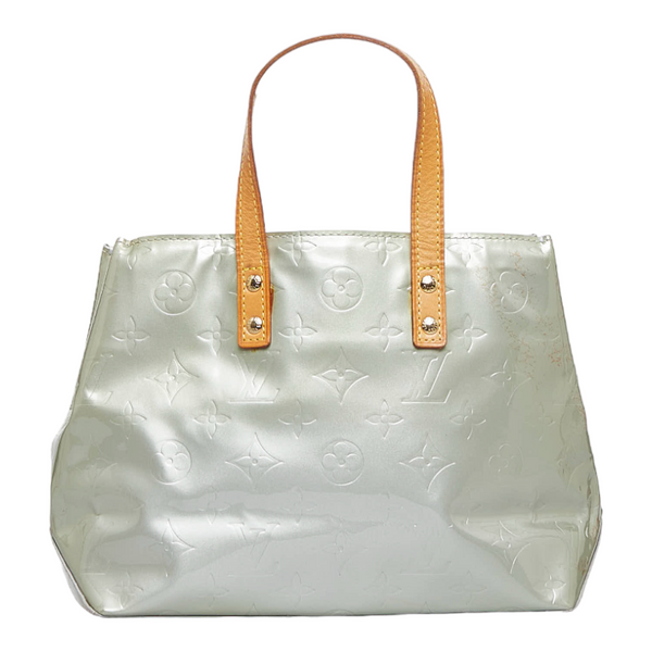 ルイ ヴィトン モノグラム ヴェルニ リードPM ハンドバッグ M91145 グリ シルバー パテントレザー レディース LOUIS VUITTON 【中古】