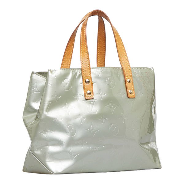 ルイ ヴィトン モノグラム ヴェルニ リードPM ハンドバッグ M91145 グリ シルバー パテントレザー レディース LOUIS VUITTON 【中古】