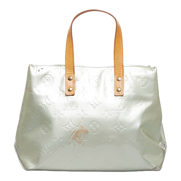 ルイ ヴィトン モノグラム ヴェルニ リードPM ハンドバッグ M91145 グリ シルバー パテントレザー レディース LOUIS VUITTON 【中古】
