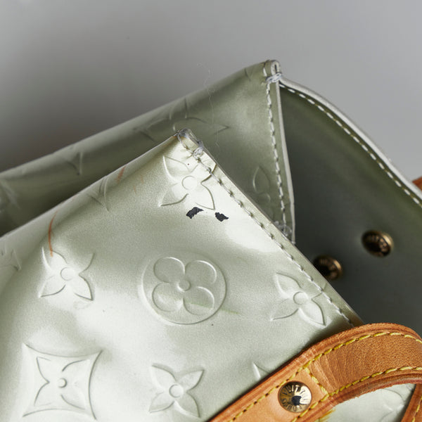 ルイ ヴィトン モノグラム ヴェルニ リードPM ハンドバッグ M91145 グリ シルバー パテントレザー レディース LOUIS VUITTON 【中古】