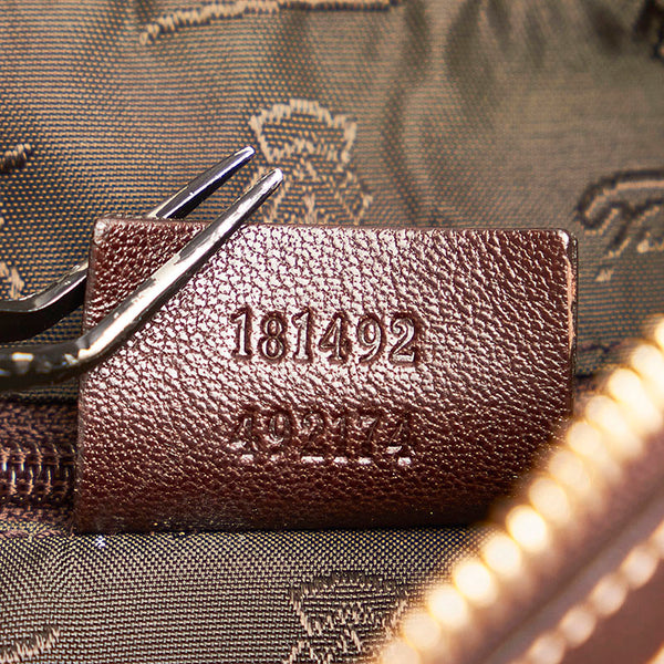 グッチ GGクリスタル ワンショルダー 181492 ブラウン PVC レザー レディース GUCCI 【中古】