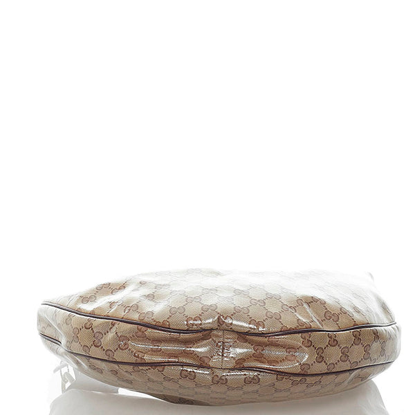 グッチ GGクリスタル ワンショルダー 181492 ブラウン PVC レザー レディース GUCCI 【中古】