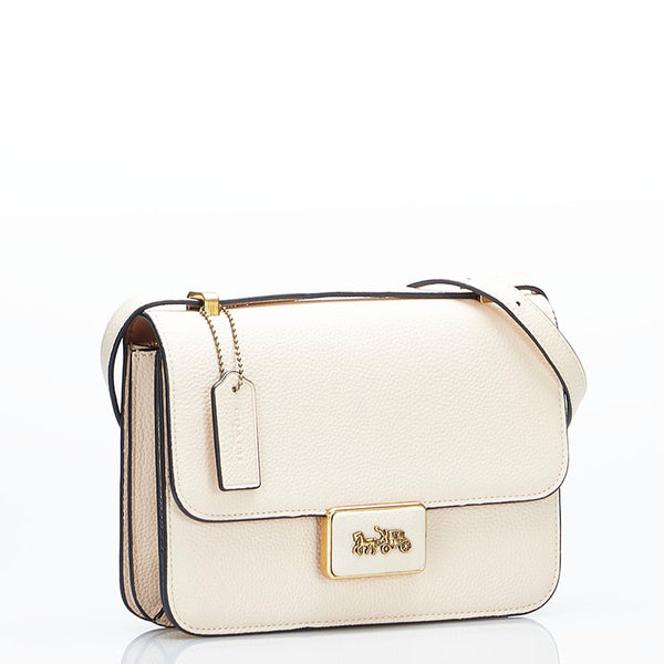 コーチ アリー 斜め掛け ショルダーバッグ 3928 ベージュ レザー レディース COACH 【中古】