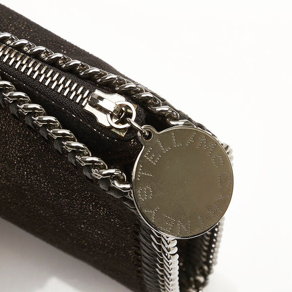 ステラマッカートニー ファラベラ クラッチバッグ ブラック シルバー 合成皮革 レディース Stella McCartney 【中古】
