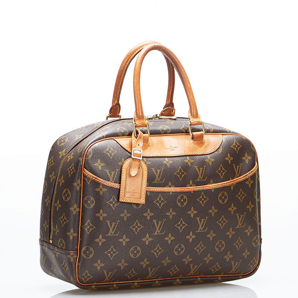 ルイ ヴィトン モノグラム ドーヴィル ハンドバッグ M47270 ブラウン PVC レザー レディース LOUIS VUITTON 【中古】